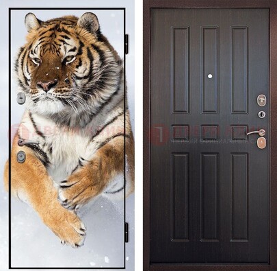 Металлическая дверь с фотопечатью тигра ДФ-1 в Реутове