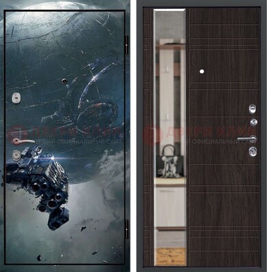 Железная дверь с фотопечатью космической фантастики ДФ-51 в Реутове