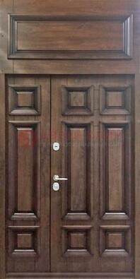 Классическая входная дверь с верхней фрамугой ДФГ-15 в Реутове