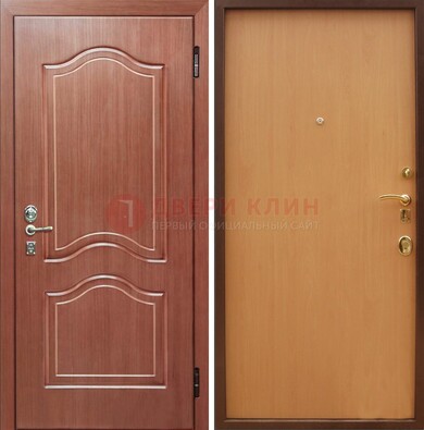 Входная дверь отделанная МДФ и ламинатом внутри ДМ-159 в Реутове