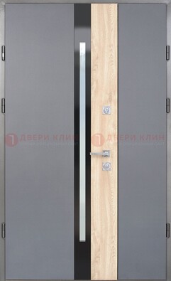 Полуторная металлическая дверь с МДФ ДМ-503 в Реутове