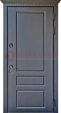 Тёмная входная дверь для коттеджа с МДФ ДМ-528 в Реутове