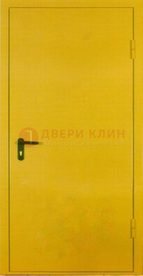 Желтая железная дверь с нитроэмалью ДН-5 в Реутове