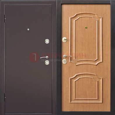 Темная железная дверь с порошковым покрытием ДП-10 в Лыткарино