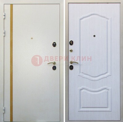 Белая входная дверь с порошковым напылением ДП-136 в Реутове