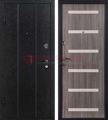 Черная стальная дверь с порошковым окрасом ДП-199 в Реутове