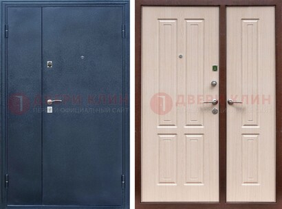Двустворчатая стальная дверь с порошковым напылением и МДФ ДП-239 в Реутове