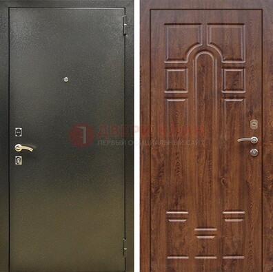 Металлическая дверь Темное серебро с порошковым покрытием и МДФ ДП-271 в Реутове