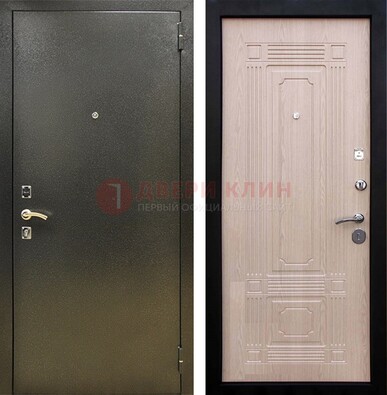 Входная темно-серая дверь с порошковым напылением и МДФ ДП-273 в Реутове