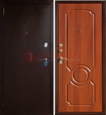 Темная железная дверь с порошковым напылением ДП-46 в Реутове