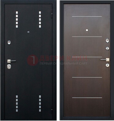 Черная металлическая дверь с порошковым окрасом ДП-62 в Ногинске