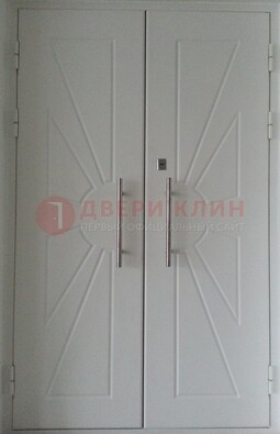 Парадная двухстворчатая дверь с фрезерованным МДФ ДПР-14 в Реутове