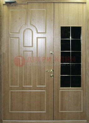 Входная дверь Дверь со вставками из черного стекла ДПР-42 в Реутове