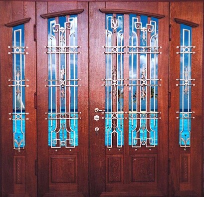 Парадная дверь со вставками из стекла ДПР-55 с шумоизоляцией в Реутове