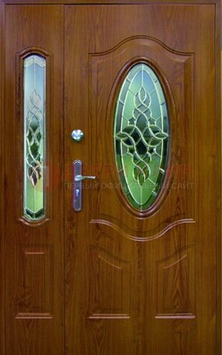 Парадная дверь со стеклянными вставками ДПР-73 для дома в Реутове