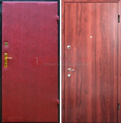 Красная входная дверь с винилискожей ДВ-30 в Реутове