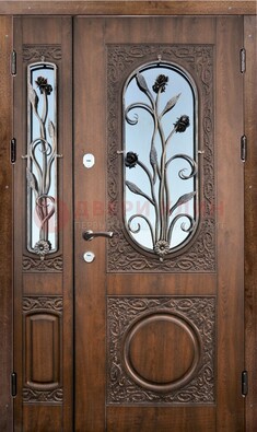 Железная дверь с виноритом и ковкой ДВТ-180 в Реутове