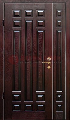 Коричневая металлическая дверь с виноритом ДВТ-20 в Реутове
