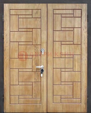 Светло-коричневая стальная дверь с виноритом ДВТ-245 в Реутове