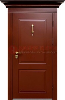 Красная железная дверь винорит для частного дома ДВТ-251 в Реутове
