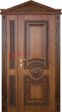 Узорная стальная дверь с виноритом для дома ДВТ-260 в Реутове