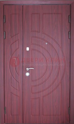 Тамбурная красная железная дверь с виноритом ДВТ-3 в Реутове