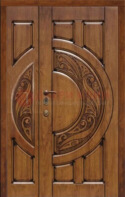 Коричневая входная дверь с виноритом ДВТ-5 в Реутове