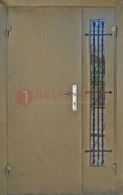 Тамбурная дверь Порошок со стеклом и ковкой ПЛ-20 в Реутове